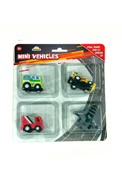 Sunman Yayınları Çek Bırak Mini Araçlar 4’lü Set