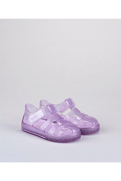 IGOR S10265 Star Glitter Children's Silvery Purple Sandals