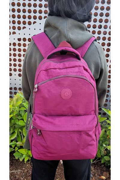 Bevitton Unisex Claret Red Σχολική τσάντα πολλαπλών διαμερισμάτων Kipling αδιάβροχο σακίδιο πλάτης