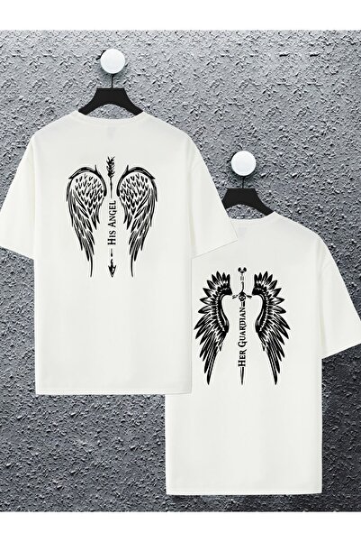 macklin Unisex Γυναικείες Ανδρικές Πλάτη Angel Guardian Printed Lover Couple ...