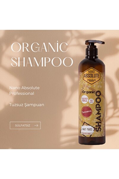 Nano Absolute Organik Sülfatsız Şampuan & Tuzsuz Şampuan 750ml