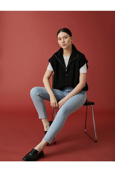 Koton Blugi Slim Fit Talie Inalta Picior Skinny - Carmen Jean