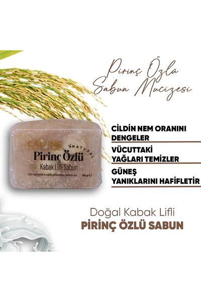 Lalune Natural Pumpkin Fiber Rice Extract Soap 100 Gr
