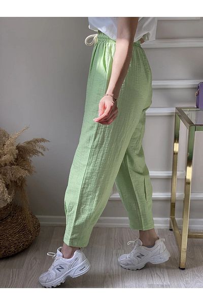 Lady Pixie Women's Elastic Waist Pleated Trousers