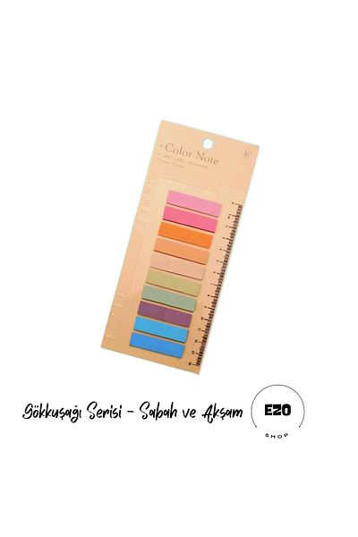 EZOSHOP Post-it Sticky Notes Transparent Colorful Sticky Notepad Sticker Bookmarks 200 Sheets Morning Evening
