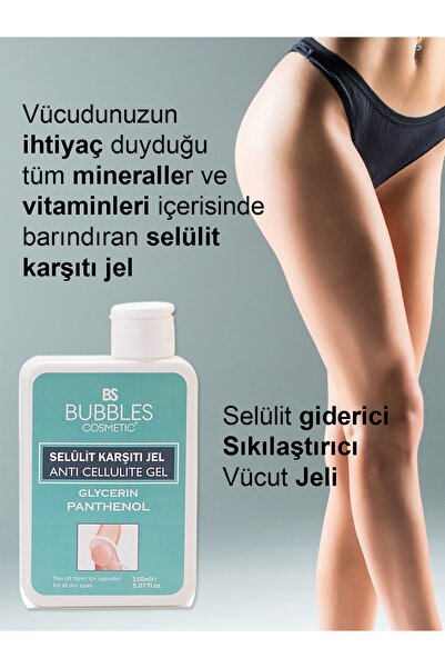 bs bubbles cosmetic Sıkılaştırıcı, Selülit Ve Çatlak Giderici Jel 150ml Glycerin
