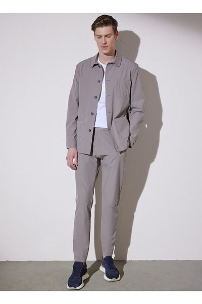 BROOKS BROTHERS Ανδρικό μπουφάν Slim Fit Stone Bbsp23mbl014
