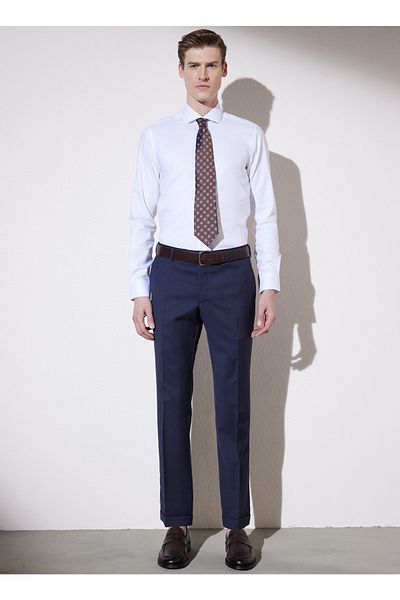 BROOKS BROTHERS Slim Fit Ιταλικό γιακά Λευκό Ανδρικό Πουκάμισο Bbsp23msh050