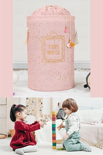 Flosoft Bebek Odası Oyuncak Sepeti Yuvarlak Torbalı