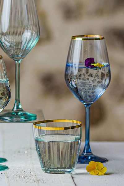 Rakle Soho 4-Piece Water Glass Set Blue 300 Cc