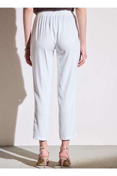 BROOKS BROTHERS Normal Bel Normal Ekru Kadın Pantolon Bbsp23fpt017