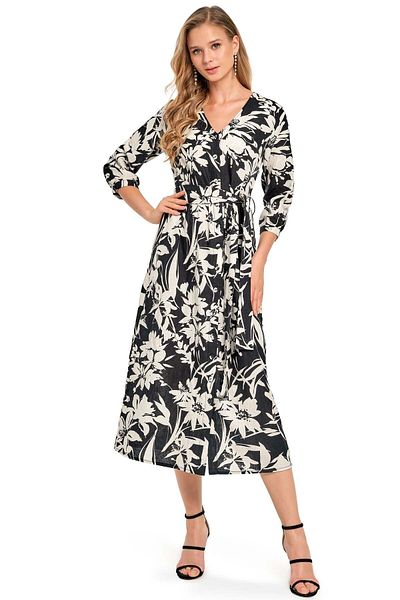 Guitar Rochie din bumbac multicolor cu decolteu in V