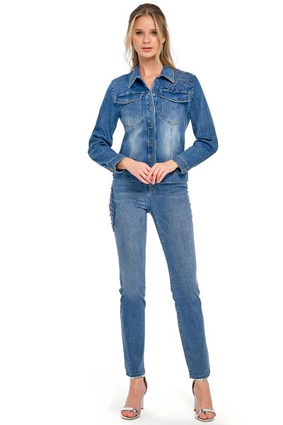 Guitar Jachetă Blue Jean cu mânecă lungă