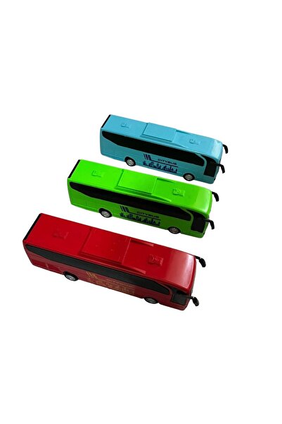 JOYFUL CHİLD Friction Bus Set 3 Pieces Blue Red Green