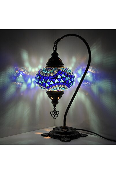 mosland home El Yapımı Dekoratif Konsol Üstü Aksesuar Mozaik Lamba