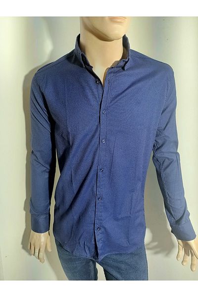 PACHOZ Спортна риза с дълъг ръкав Slimfit