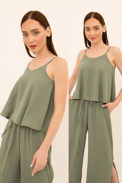 Laranor Μπλούζα Nil Green Ayrobin με ρυθμιζόμενο λουράκι από σχοινί