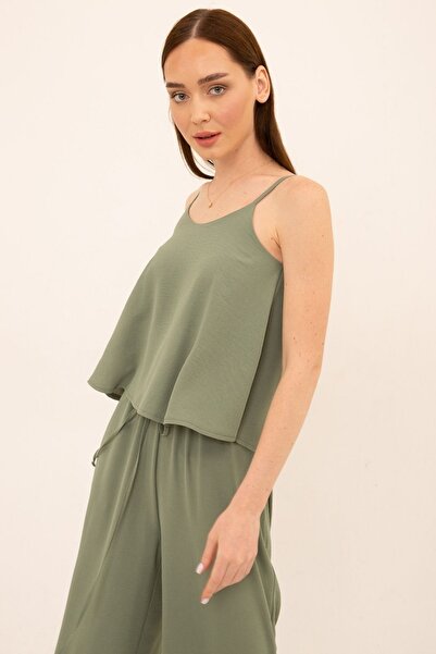 Laranor Μπλούζα Nil Green Ayrobin με ρυθμιζόμενο λουράκι από σχοινί