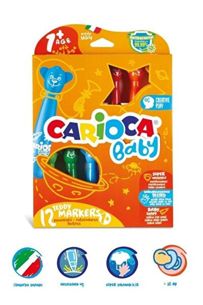 CARIOCA Baby –teddy Keçeli Boya Kalemı Jumbo – 12 Parça