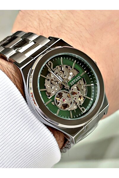 Reward Füme Renk Metal Kordon Otomatik Business Erkek Kol Saati + Bileklik Hediyeli