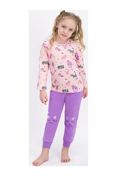 ROLY POLY Rolypoly Cats Salmon Girls Pajama Set