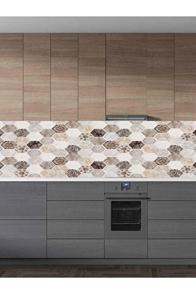 İNDİRİM PRO Mutfak Tezgah Üstü Fayans Masa Kaplama Yapışkanlı Folyo 1 Metre