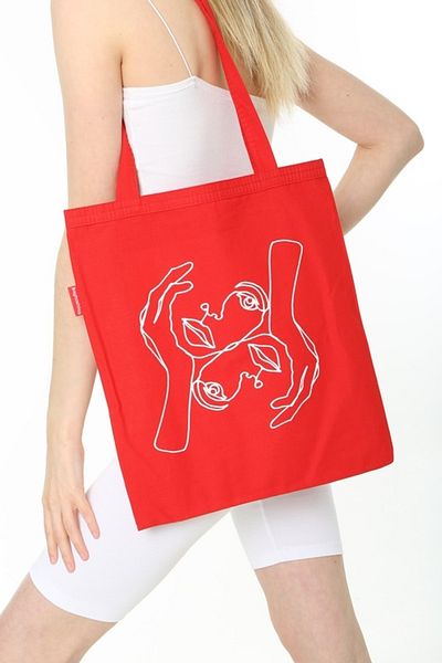 Serkan Çanta Bez Çanta Atölyesi Cloth Bag Hands Percent Printed