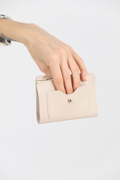 GÜLÇEM butik Women's 9 Compartment Beige Coin Purse