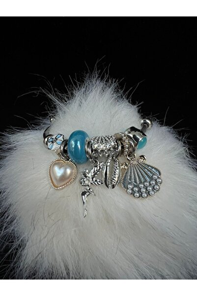 Everglow Jewelry 316l Charm Detaylı Mavi Çelik Bileklik