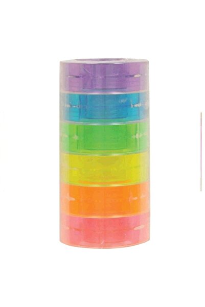 Noki Neon Renkli Şeffaf Bant 6'lı