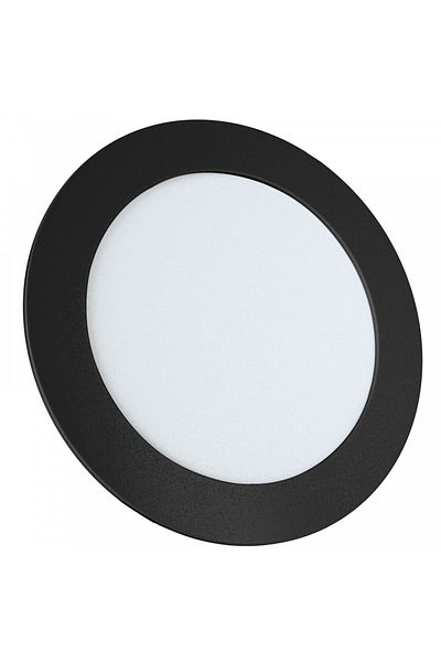 Sunlight وحدة إنارة LED رفيعة مستديرة سوداء 12 وات ضوء أبيض مع محول