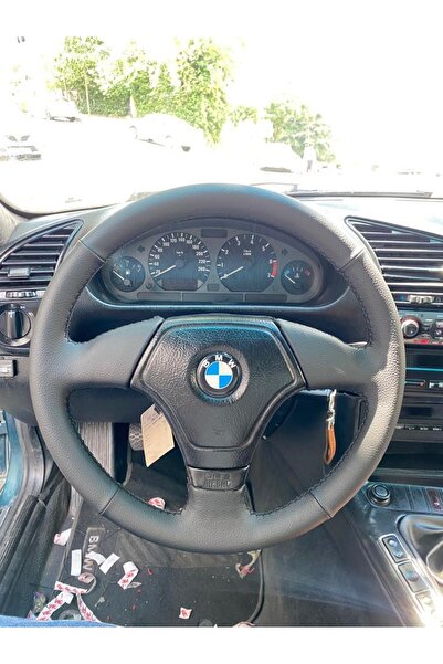 Detay Direksiyon kılıfı Bmw E36 Tuşsuz Dakota Desen Klasik Araca Özel Tam Kap...