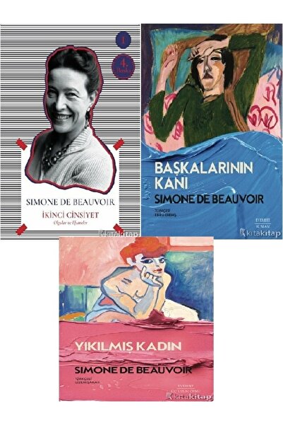 Kronik Kitap Ikinci Cinsiyet - Başkalarının Kanı - Yıkılmış Kadın - Simone De Beauvoir 3 Kitap Set