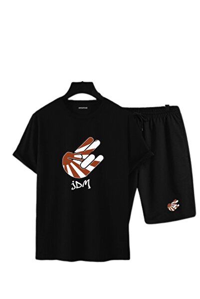 JDM Унісекс комплект з принтом (шорти-футболка)