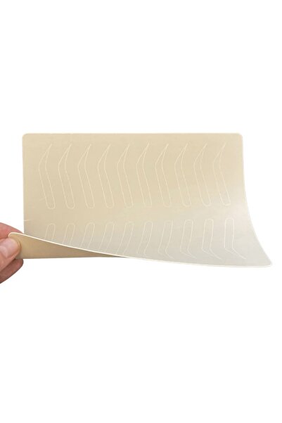 Lush Studio Microblading Çalışma Şablonu 2 Yüzüde Şablon Çizimli Lateks 1 Adet Kaş Şablonu