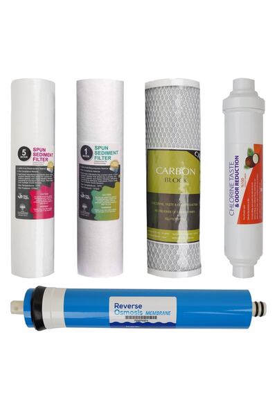 Genel Markalar Açık Kasa Su Arıtma Cihazı Filtresi 5li Filtre Seti Çift Spun ...