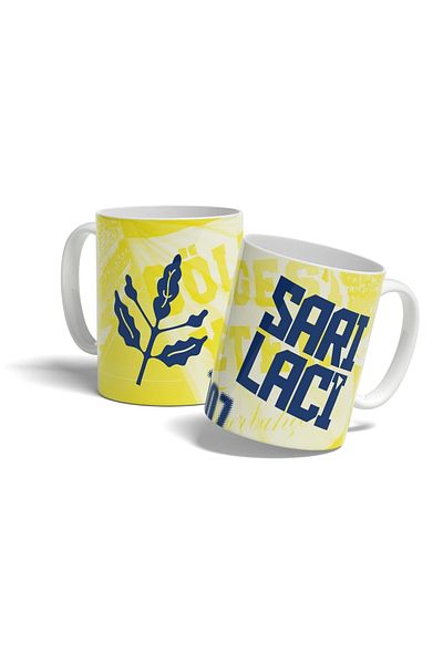 OFFSIDE Yellow Navy Blue 1907 - Yellow Printed Mug