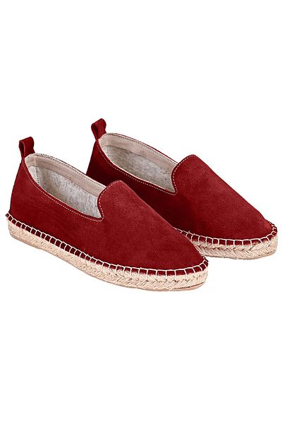 NOOSY Pánská bordová espadrilka z pravé kůže