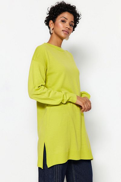 Trendyol Modest Olajzöld kötöttáru pulóver TCTAW22AK0010