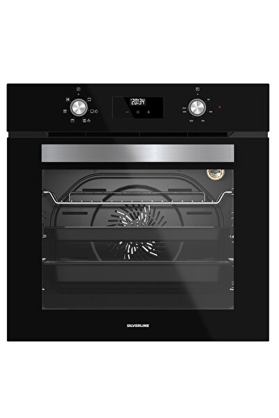 Silverline Siyah Cam Ankastre Set (3481 Flam Davlumbaz - Cs5349b01 Ocak - Bo6502b02 Fırın)