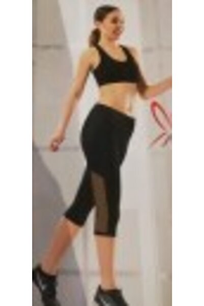 Mary Lüx Yan Tüllü Takma Kemer Sporcu Kapri 4050