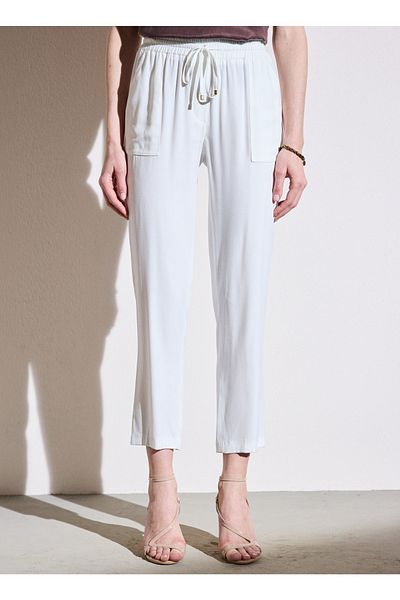 BROOKS BROTHERS Normal Waist Normal Ecru Women's Pants Bbsp23Fpt017
