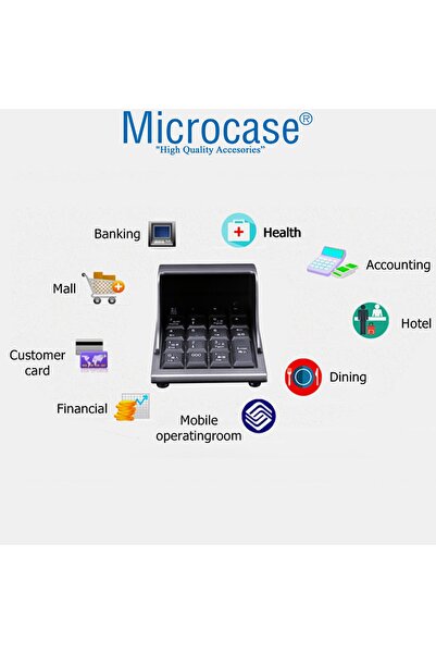 Microcase Parmak Gizlemeli Numlock Numerik Klavye Keypad Usb Kablolu - Al3776