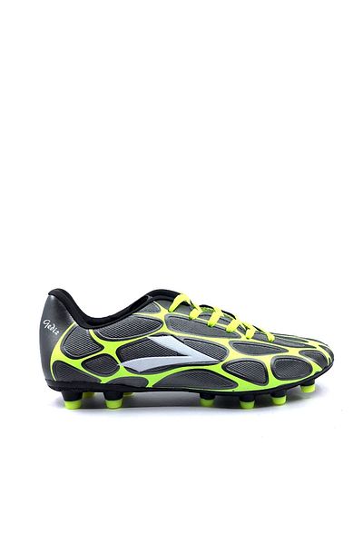 LIG حذاء كرة القدم Gediz باللون الرمادي والأصفر Crampon Turf Astroturf للرجال