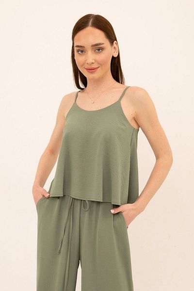 Laranor Μπλούζα Nil Green Ayrobin με ρυθμιζόμενο λουράκι από σχοινί