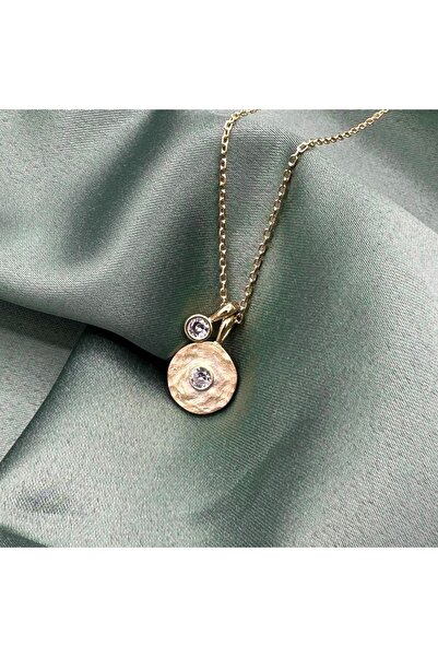 Jewel by Aila Crust Mat Göz Altın Kaplama Taşlı Kadın Gümüş Kolye