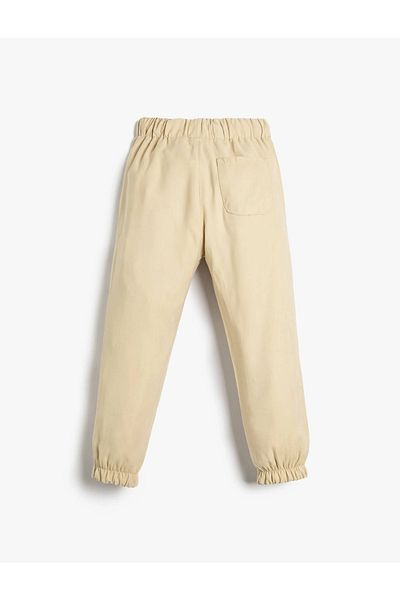 Koton 3skb40040tw Boy's Canvas Trousers Beige