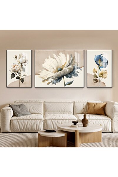 TekTablo Çerçeveli Ahşap Tablo Seti 3 Prç