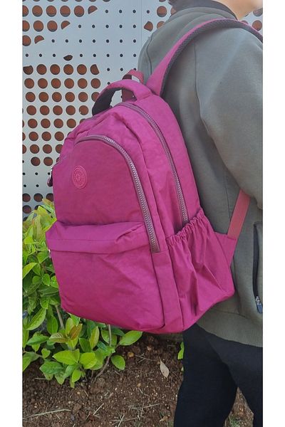 Bevitton Unisex Claret Red Σχολική τσάντα πολλαπλών διαμερισμάτων Kipling αδιάβροχο σακίδιο πλάτης