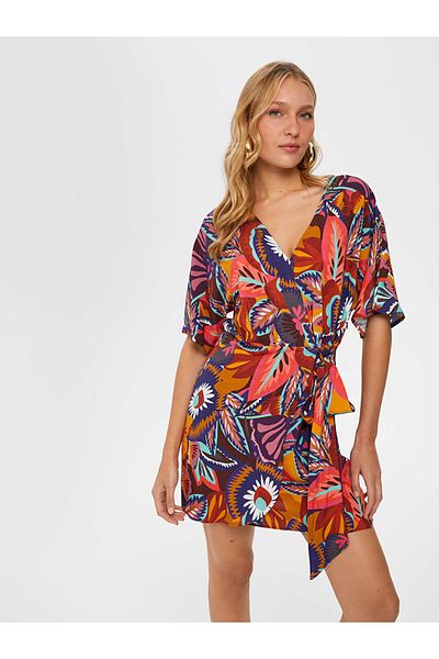 Faik Sönmez Διπλό φόρεμα Alleggara Kate Large Flower Pattern 66007